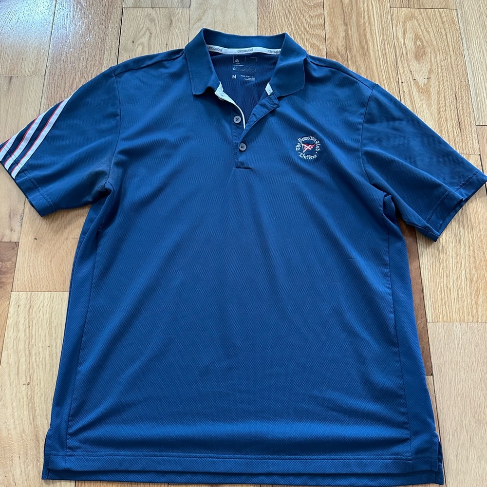 Men's Blue Adidas Climacool Polo The Dowelton Club Duffers Golf Shirt